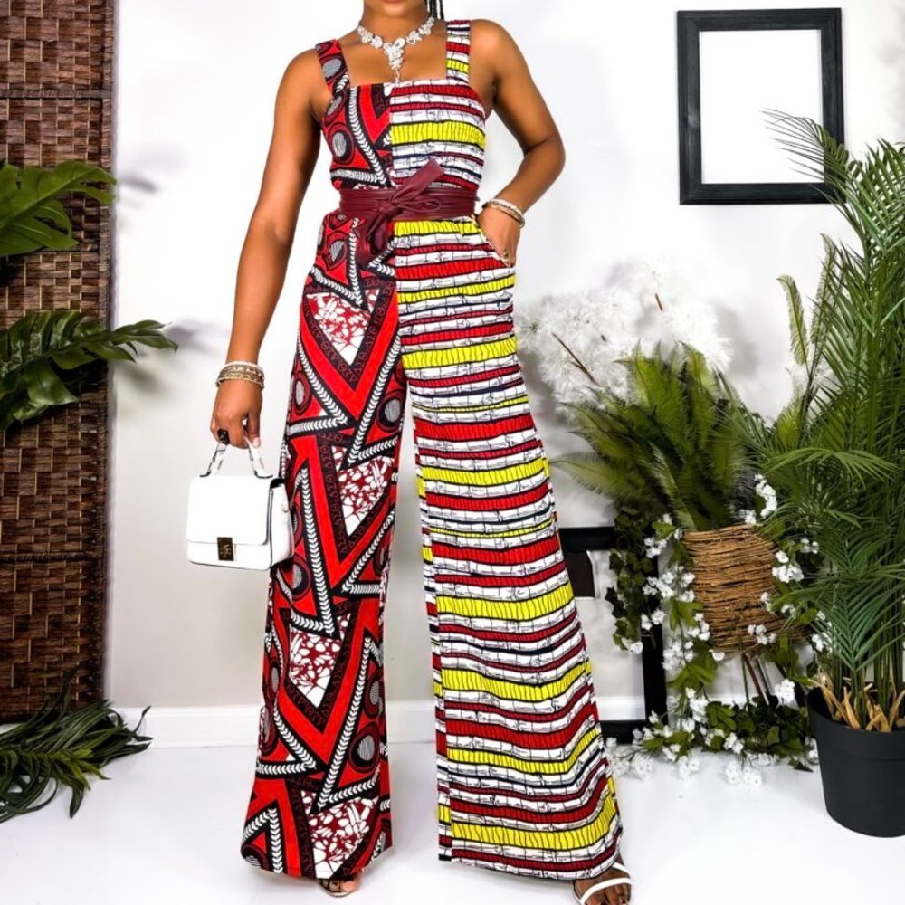 Akachi Jumpsuit -Women’s Jumpsuit In African Print/ Ankara/Dashiki/ Multipattern